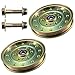 BOSFLAG 2 Pack 1-633109 Pulley Replaces Exmark 1-633109 Pulley, Toro 132-9424 Flat Idler Pulley, 126-7685, Exmark 116-4667, 633109, 539102610 for Toro Z Master Z400, Z450, Z453, Z500, Z528 Z550 Mowers
