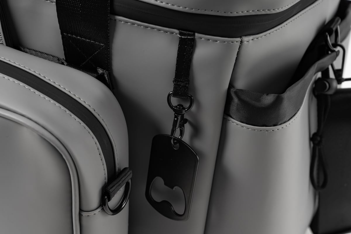 Bolsa isotérmica de 40 l con bolsillo frontal extraíble, bolsa térmica a prueba de fugas con abrebotellas, bolsa térmica aislada para camping, playa, picnic y festival