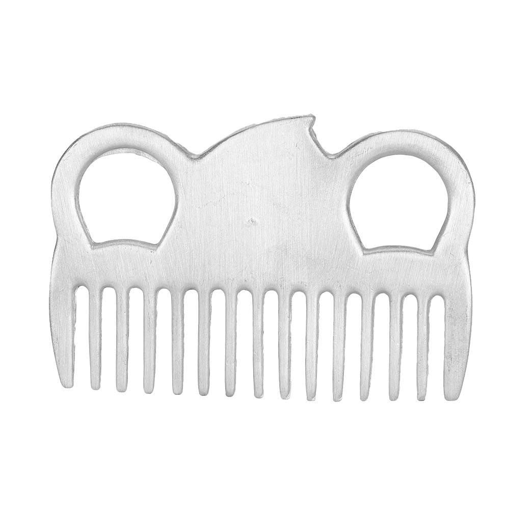 Peigne en Métal pour Crinière et Queue de Cheval, Outil de Toilettage Portable pour Chevaux, Accessoire de Nettoyage pour Éliminer les Poils