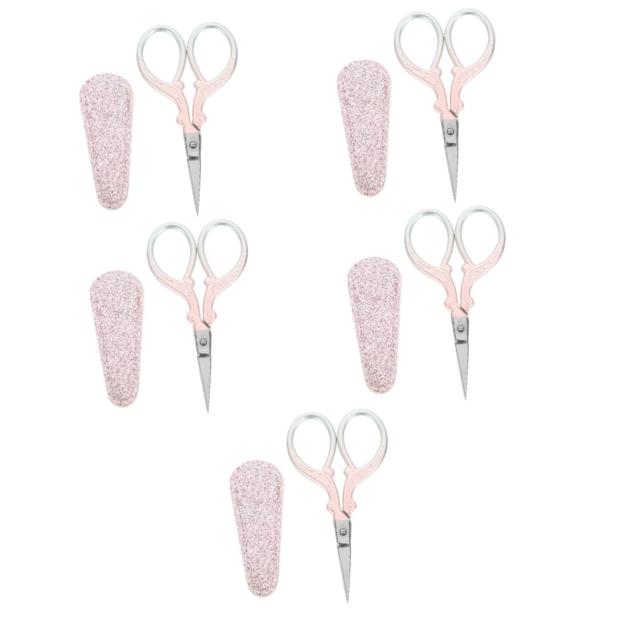 Lurrose 5pièces Ciseaux De Couture Portables Avec Ciseaux à Dégradé Pour Broderie Travaux Manuels Et Pour Petits Travaux De Couture Et Artisanat