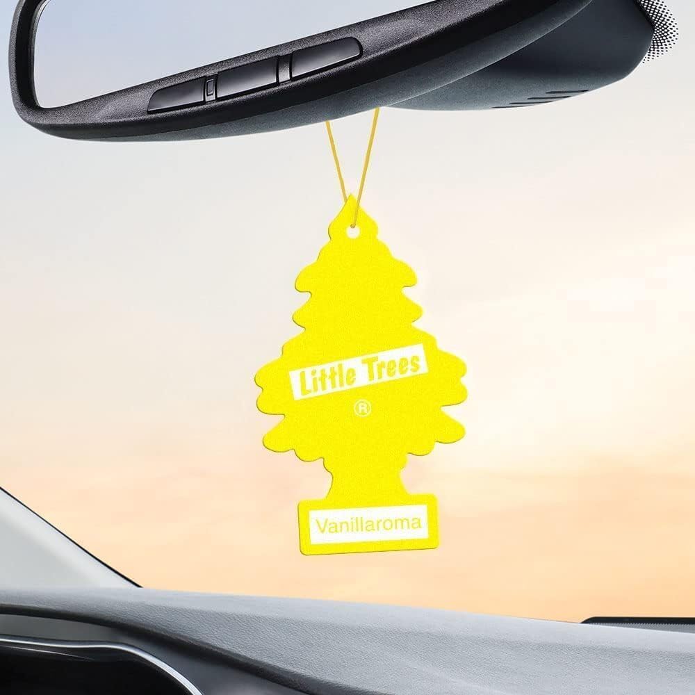 LITTLE TREES Car Air Freshener | Hanging Paper Tree for Home or Car | Vanillaroma | 3 Pack