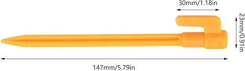 Miniatura 7 de Pastlla 20 estacas de plástico resistente para bordes de paisaje, soporte para plantas, estacas de césped, estacas duraderas para tienda de campaña,