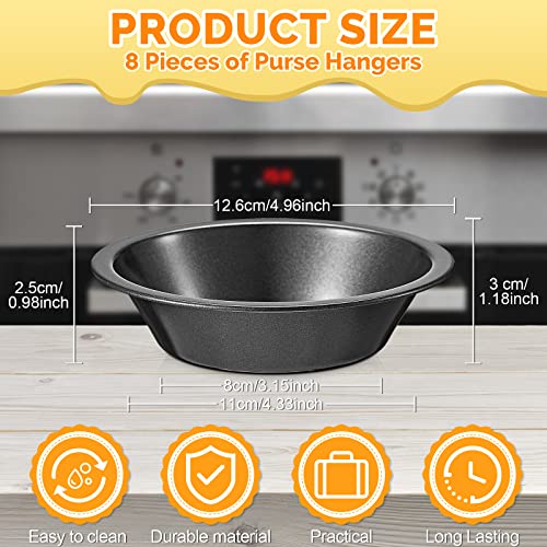 4 Inch Mini Pie Pan Black Pie Tins Round Mini Tart Pans For Baking Carbon Steel Mini Pizza Pan Nonstick Pie Plate For Baking Small Bakeware Set For Oven Air Fryer Cake Bread Meat Dessert (16 Pcs) #TOP1