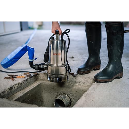 Spid'O - Pompe d'Évacuation Inox Maxinox 700-700 W - Débit 18000 L/h - Immersion 8 m - Passage Ø30mm