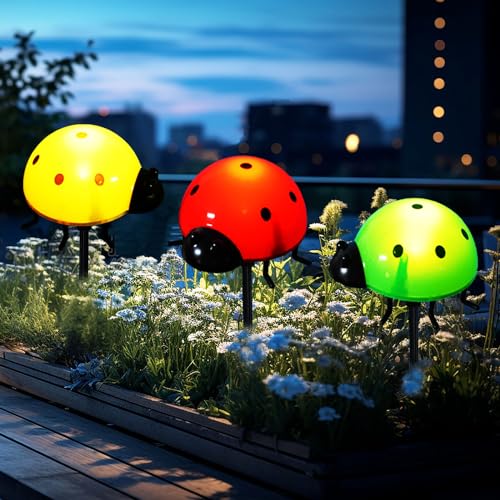 Solar-Garden-Decor-Ladybugs-Lights-Outdoor-Decor-Waterproof-Solar-Ladybug-Stake-Lights-with-8-Modes-Cute-Insect-Animal-Garden-Decor-Lights-for-Backyard-Flowerbed-Pathway-Lawn-Decorations-6-in-1
