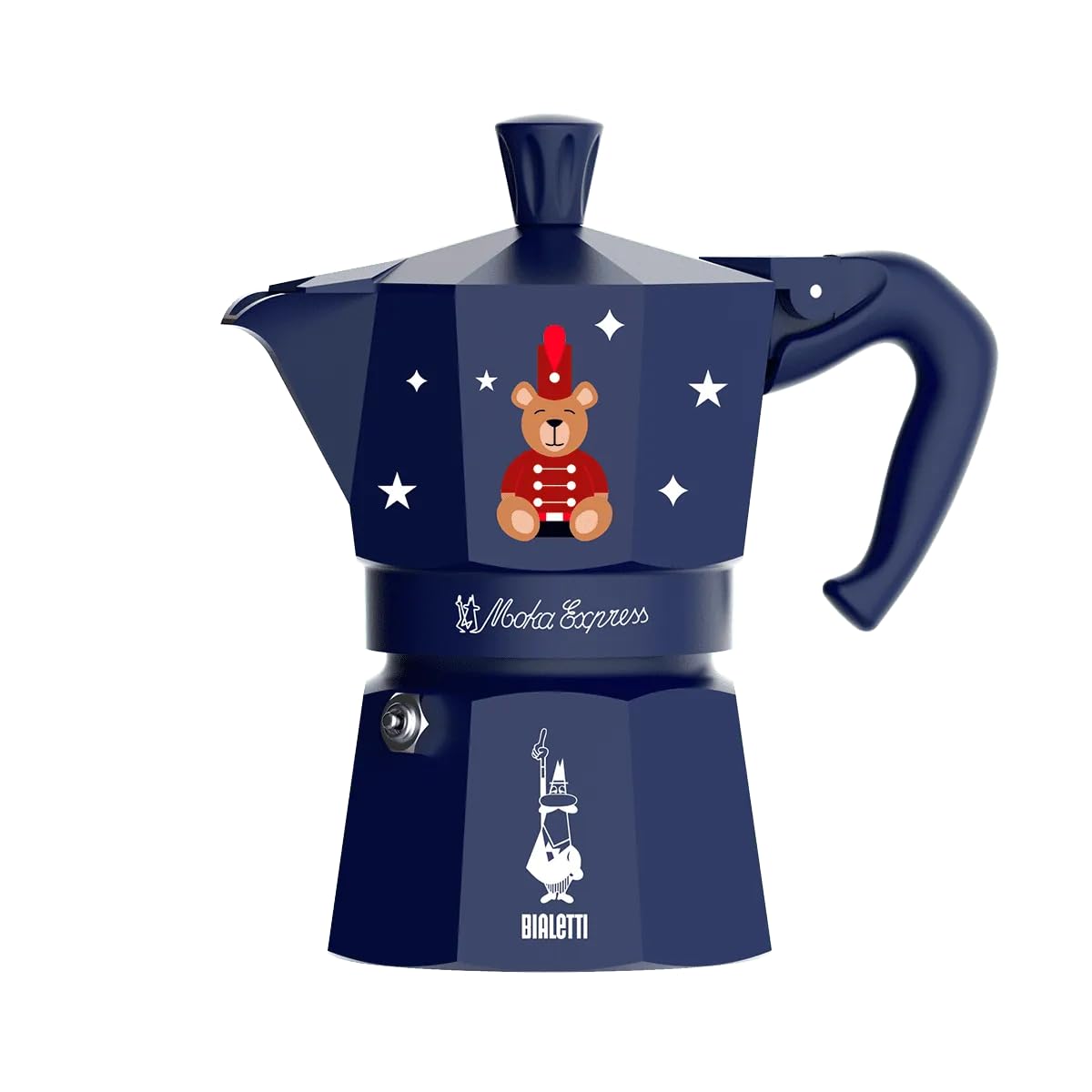 Bialetti Moka Express Blu Mágico Recuerdo 1 taza, 3 tazas (1 Taza)