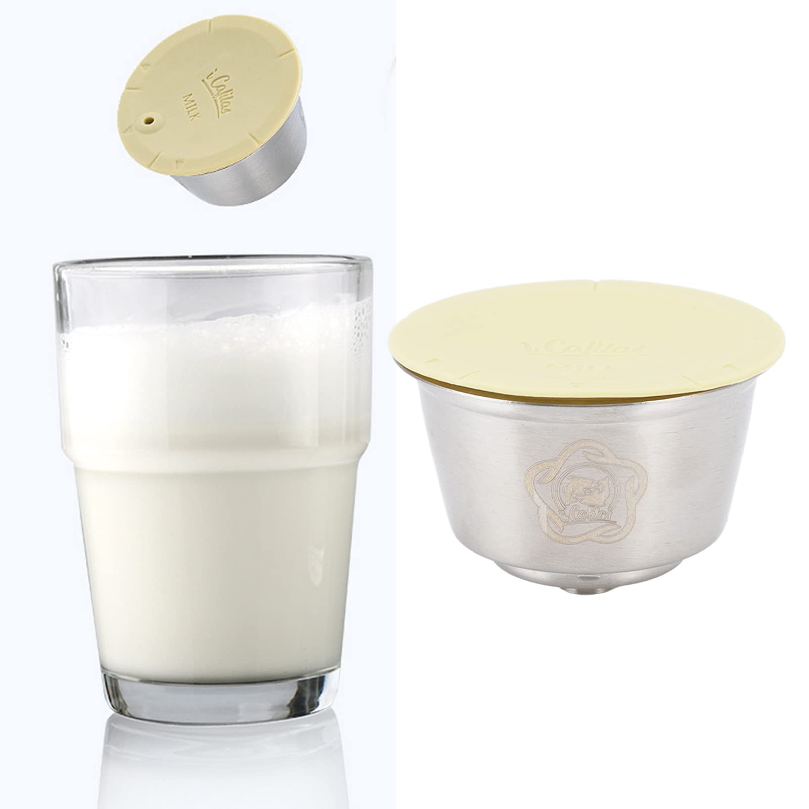 Taza recargable reutilizable de la cápsula del café de la taza de la cápsula del café del acero inoxidable con la cubierta del silicón