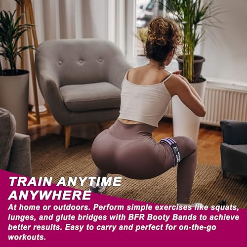 Image of BFR Occlusion Bands for Women Glutes,Blood Flow Restriction Bands for Legs, Butt & Hip Building, Workouts, Best Fabric Resistance Bands for Squat Butt & Thigh