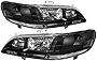 Carpartsinnovate For 98-02 Honda Accord LX EX V6 Headlights JDM Black Driving Lamps