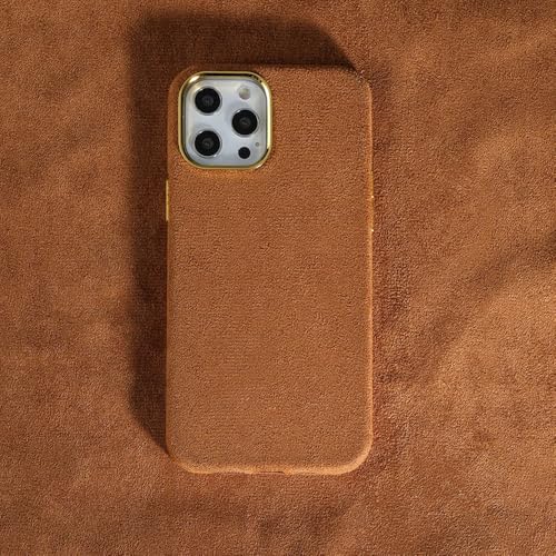 Coque chaude pour iPhone 11 Pro Max peluche marron douce