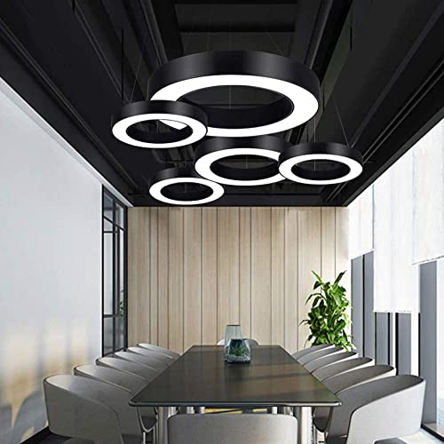 Image of Led Hanging Light Body Colour Black,Warm White Colour(CCT:3000K) With Hanging Kit,Office Light,Shops,Food Zone,Gym,Resort, Living Room,(Pack Of 1Pcs)