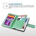 ULAK S6 Case, Galaxy S6 Case, S6 Wallet Case, Luxury Fashion PU Leather Case Magnet Wallet Folio 9 Card Multi-Slots Flip Cover for Women for Samsung Galaxy S6 (Mint Green)