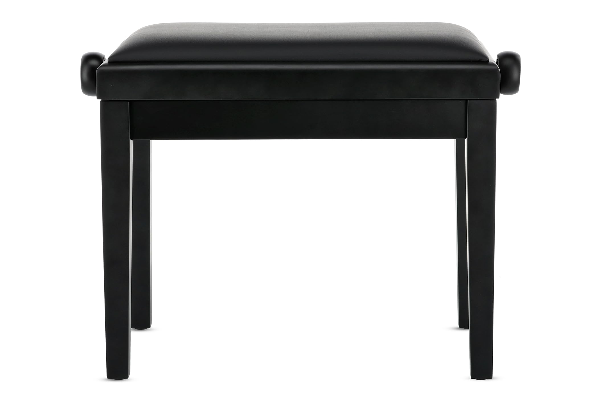 GEWA Piano Bench Deluxe Vinilo - Negro Mate - Madera Maciza - Funda de Asiento de Vinilo - Asiento 52x30cm - Altura Regulable - Fijación de Alta Resistencia - Carga de Rotura 2t