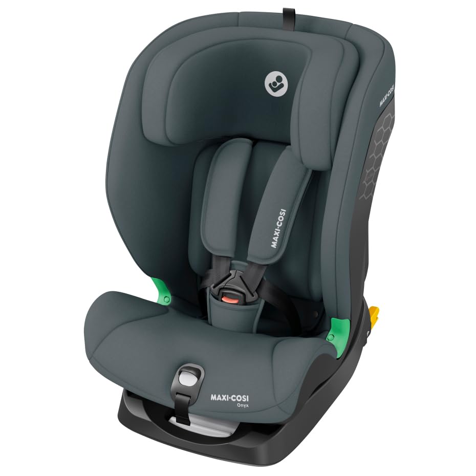 Maxi-Cosi Onyx silla de coche multiedad, 5 posiciones de reclinado, protección G-CELL, Arnés de seguridad de 5 puntos, Silla de Coche ISOFIX,15 meses-12 años, Full Graphite