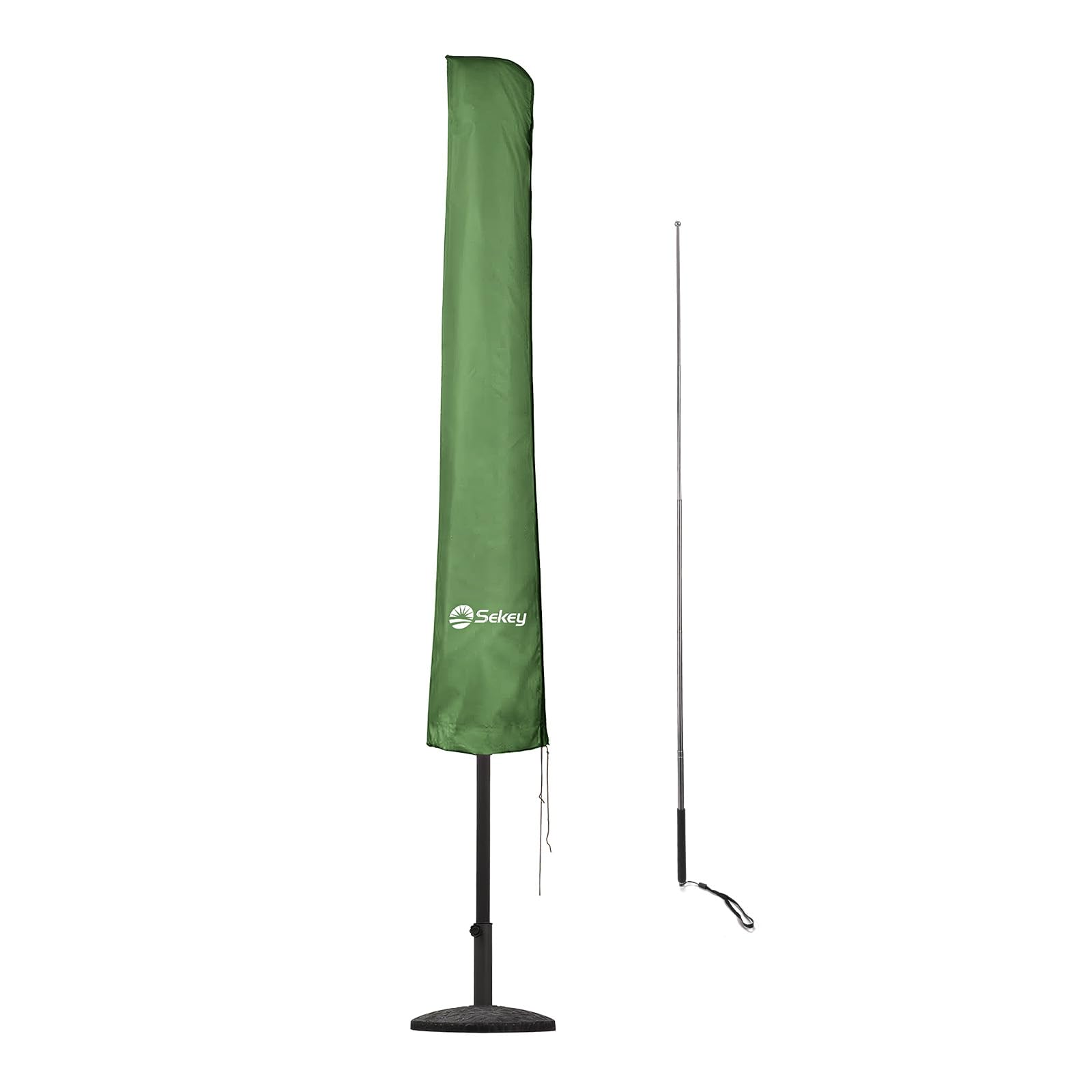 Sekey Parasol Cover with Rod for Garden Parasol Diameter 350 cm/200 x 300 cm, Dimensions 190 x 30/50 cm, Polyester 100% Waterproof