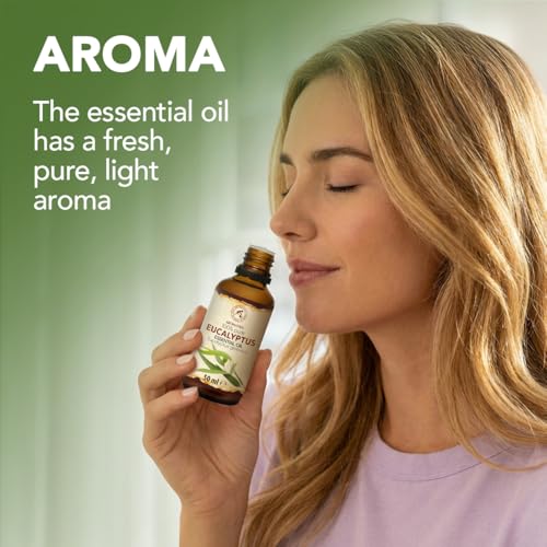 Eucalyptus Essential Oil 1.7 Fl Oz - Eucalyptus Globulus - 100% Pure Eucalyptus EO for Freshen Rooms - Home Fragrances - Aromatherapy - Diffuser - Aroma Lamps - Making Candles - Scented Oils