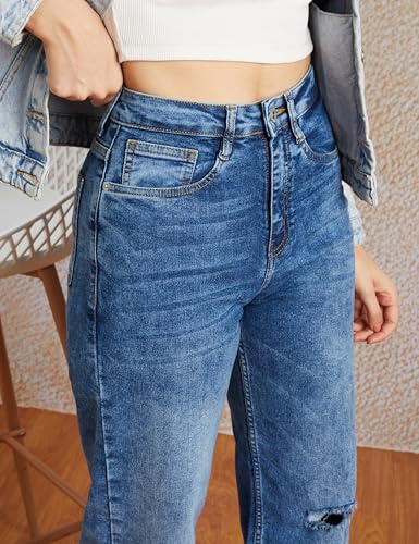 Image of Amazon Brand - Symbol Women's Loose High Rise Jeans (Available in Plus Sizes)