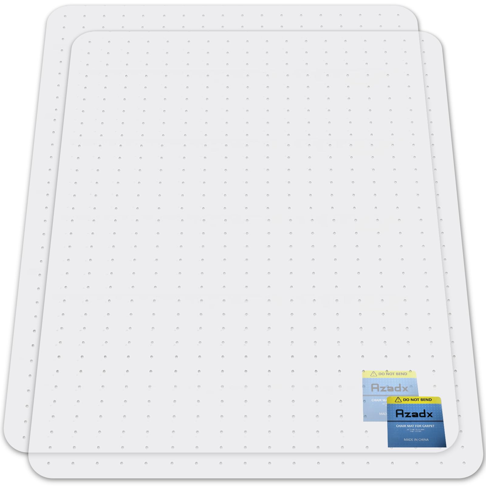 Azadx Heavy Duty Office Chair Mat for Carpet 51" x 63" Hard Material Large