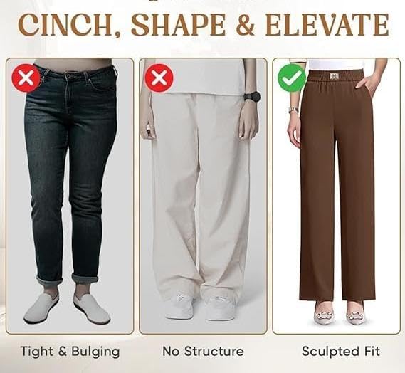 Linebalm Pants, Women Pulisa Drape Pants, Glamorease Perfect Drape High Rise Pull-On Stretch Pant, for Senior3