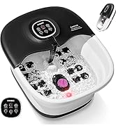 KNQZE Fussbad fussbadewanne, Fußmassagegerät mit 16 Shiatsu-Massagebällen, Blasen, Pediküre Bimss...