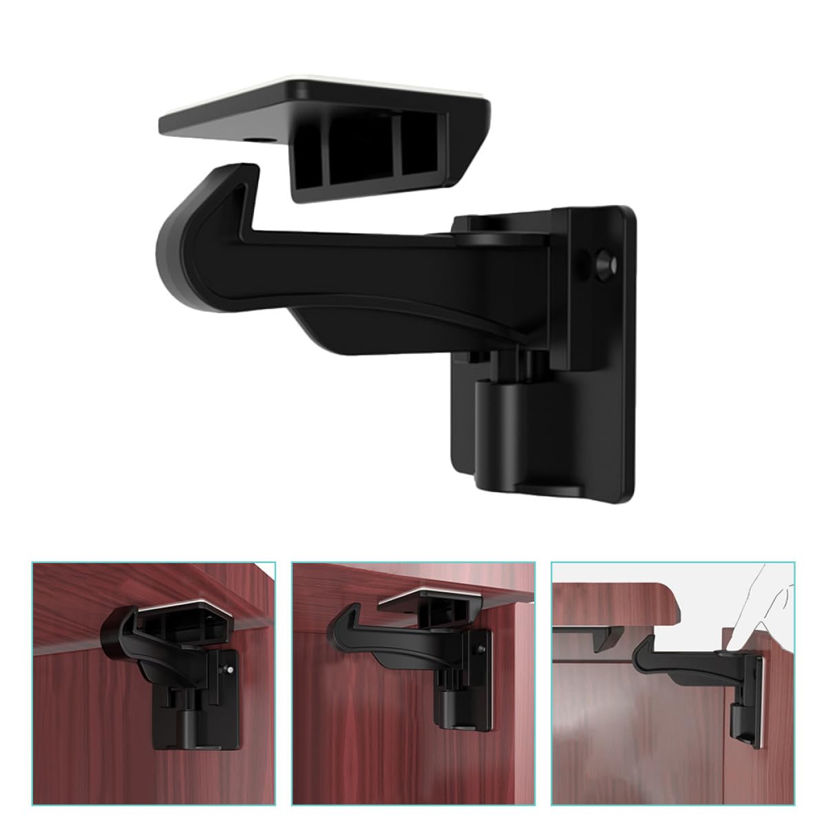 Cerraduras Invisibles Hechas de Abs para Cajones de Seguridad 10 Fáciles de Abrir en Color Negro y Seguras para Adultos para Bebés y Niños Pequeños