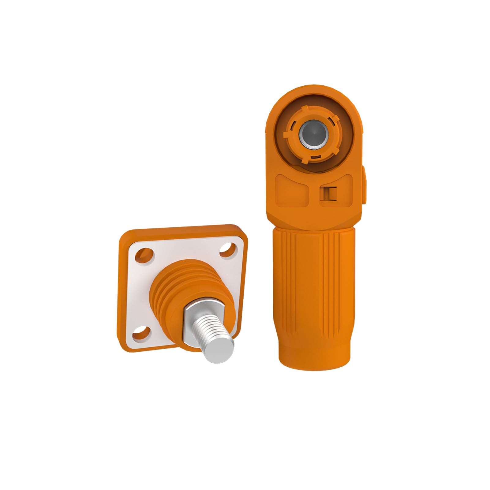 1 Set Battery Energy Storage Connector, Quick Plug Terminal High Current Connectors Right Angle Plug and Socket IP67 Waterproof Power Connector Stud