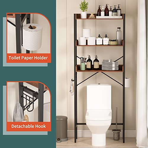 Yoobure-Over-The-Toilet-Storage-Rack-3-Tier-Bathroom-Toilet-Shelf-with-Hooks-Bathroom-Organizer-Over-Toilet-Storage-Bathroom-Shelves-Over-Toilet-for-Bathroom-Space-Saver-Above-Toilet-Shelves