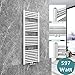 Produktbild Badheizkörper Heizkörper 120 x 40 cm | 597 Watt Leistung Handtuchtrockner Heizkörper Bad Mittelanschluss, Horizontal Rohrdurchmesser: 22mm - Weiß