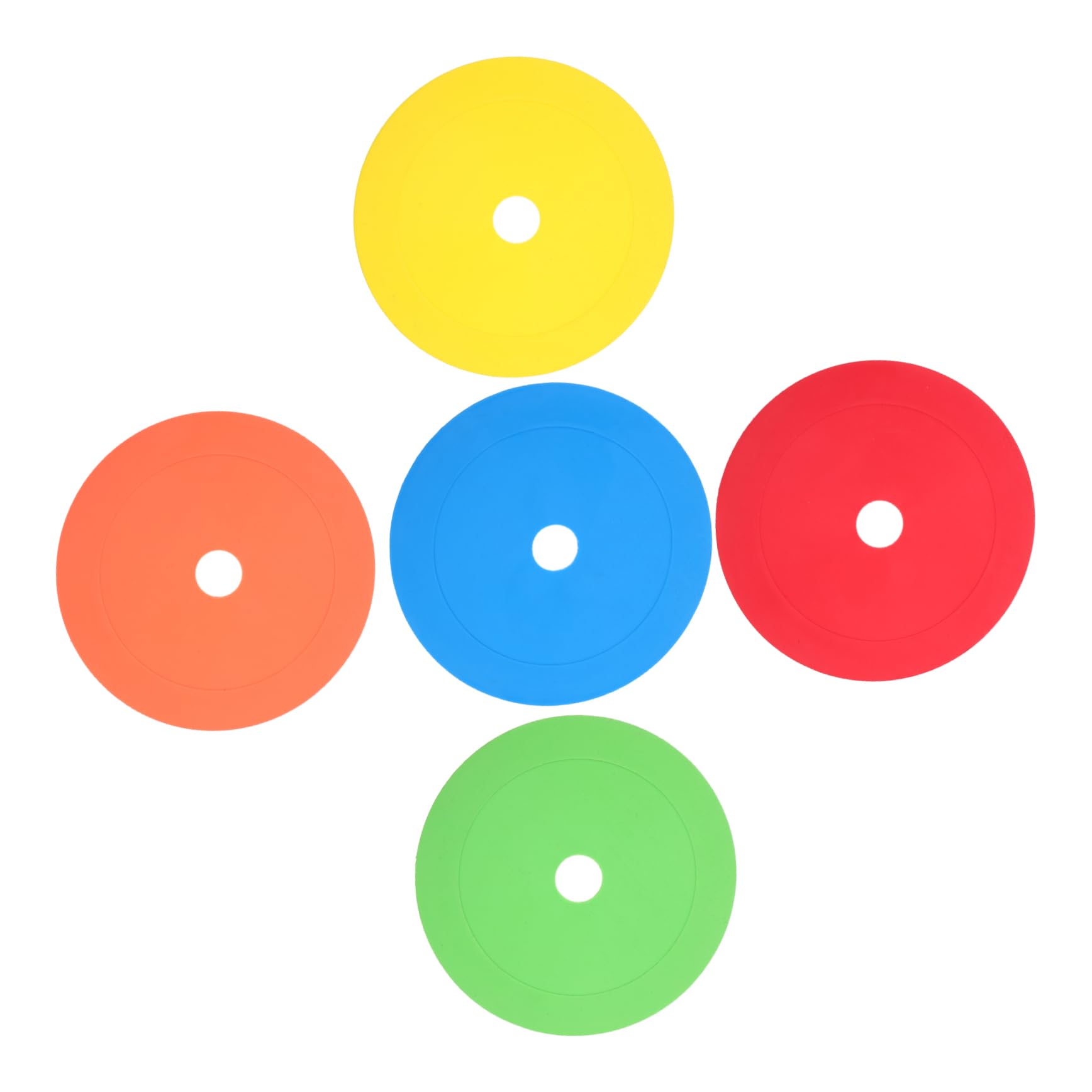 Toddmomy 5pcs Football Training Sign Discs Non Slip Sports Equipment Markers Durable Training Discs for Soccer Football Drills Smooth Edges for Safety for Site Boundaries