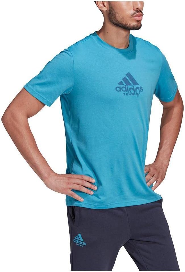 adidas Tennis Game Sweat Match Graphic T-Shirt - Mens Tennis L