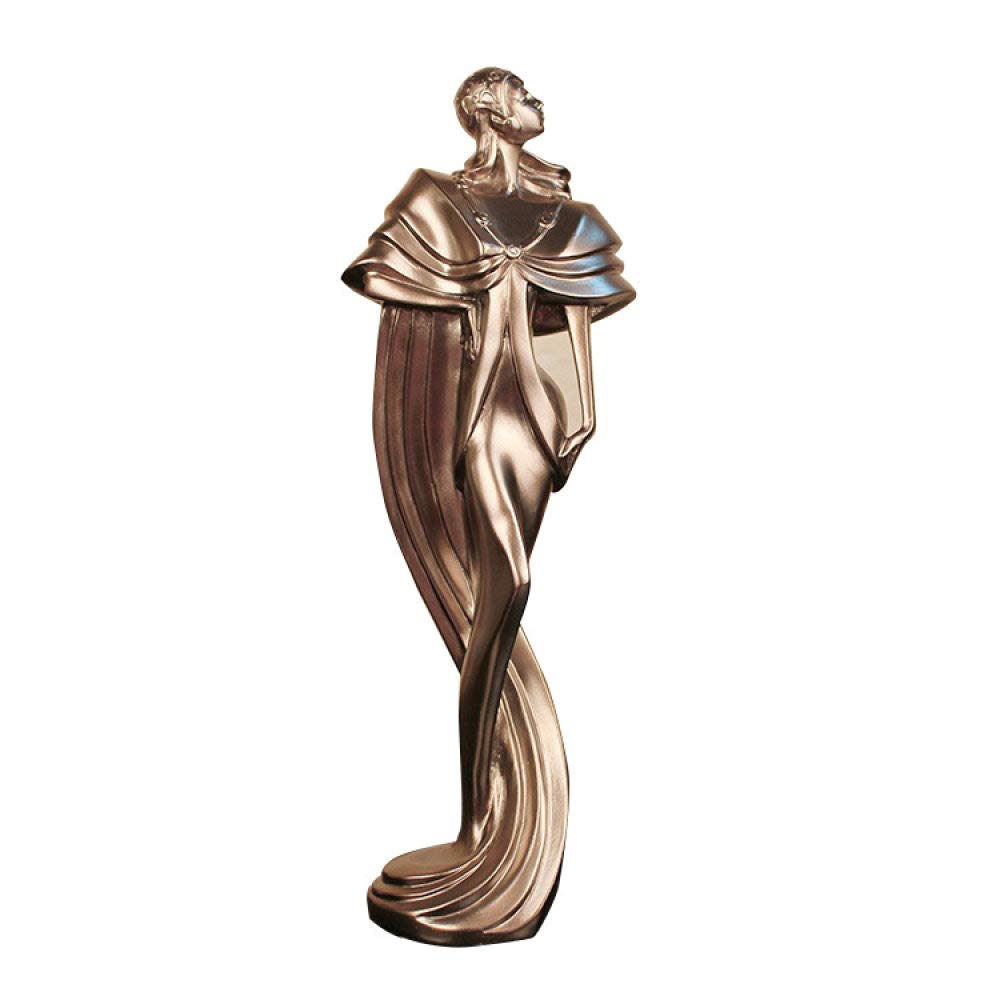 Statue déesse en résine au design d'artisanat d'art épuré