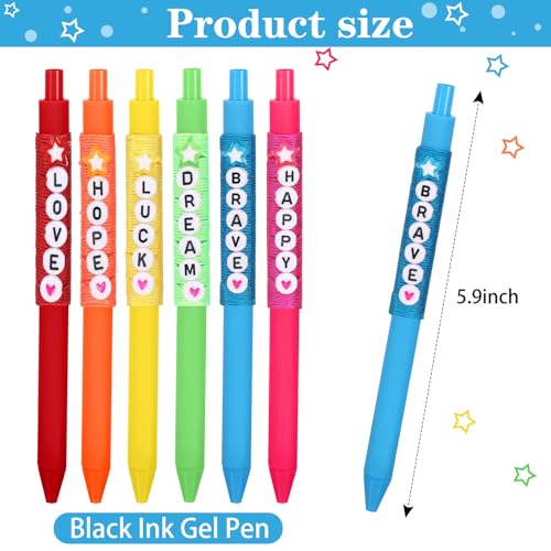 Tenceur 24 bolígrafos motivacionales multicolor para escuela miniatura 2