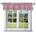 lovemyfabric Poly Cotton Gingham Checkered Plaid Design Kitchen Curtain Valance Window Treatment-Red