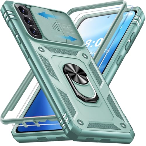 Coque Samsung Galaxy S22 5G Giyer vert menthe antichoc avec bague