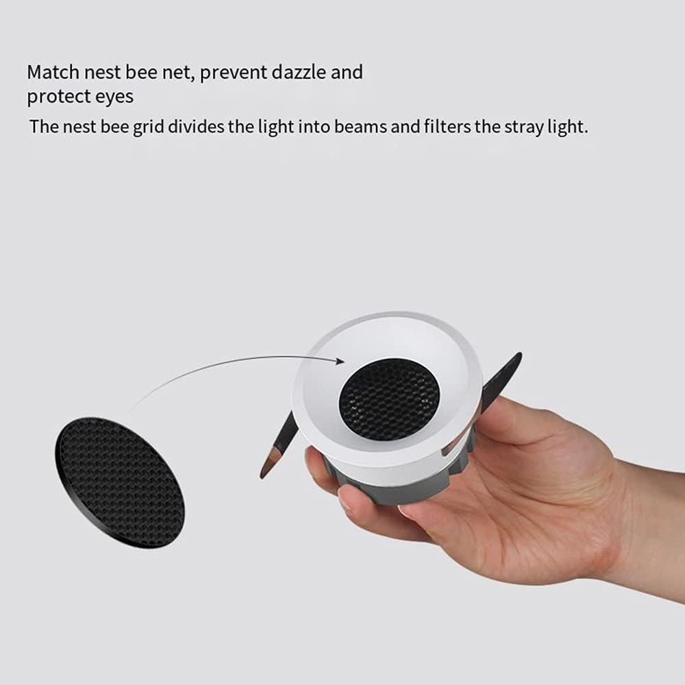 Spotlight,Led Recessed Lighting 2 Pack Round Ultra-Thin Anti-Glare Recessed Light，CRI≥90 3000K-5000K Beam Angle 24°10W Downlights, Home Lights Balcony Porch Led Ceiling Ligh/White/3000K