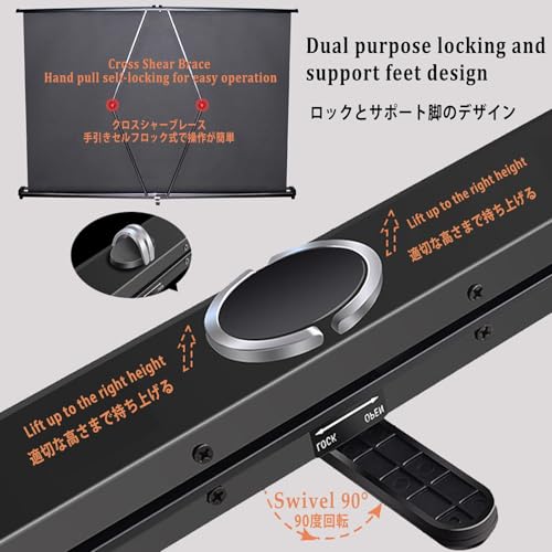 Pantalla Manual Portátil para Proyección de Piso 40" miniatura 4