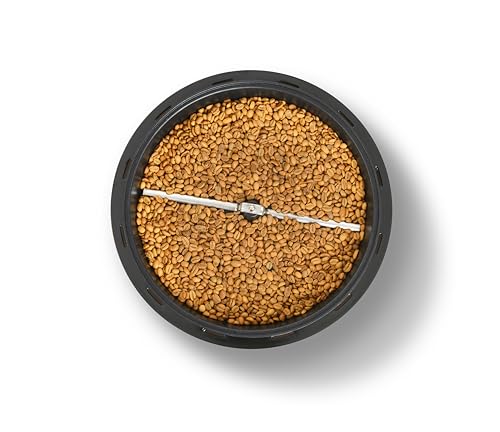 محمصة قهوة كهربائية 1200 واط من السيف، غير لاصقة، تتميز بتحكم في درجة الحرارة قابل للتعديل بضوء أزرق وغطاء زجاجي متين وهيكل رائع الملمس، سعة 400 غرام، لون أبيض، موديل E02305، ضمان سنتين