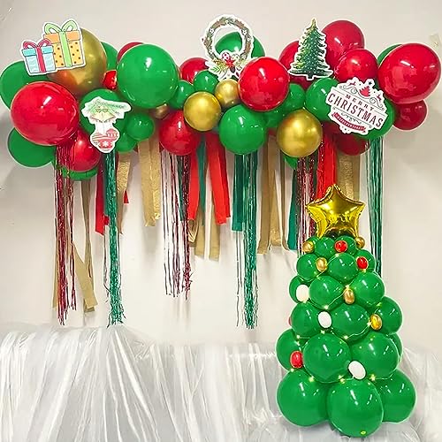 Image of Green Balloons 12 Inch 100 Pack Thicken Latex Green Balloons for Christmas Party Decorations