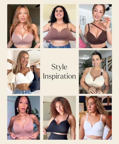 Image of Popilush Bras for Women No Underwire Comfortable Bra