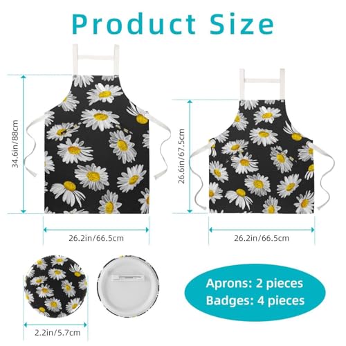 Tablier de serveuse multicolore avec broches pour restaurant et bar - 2