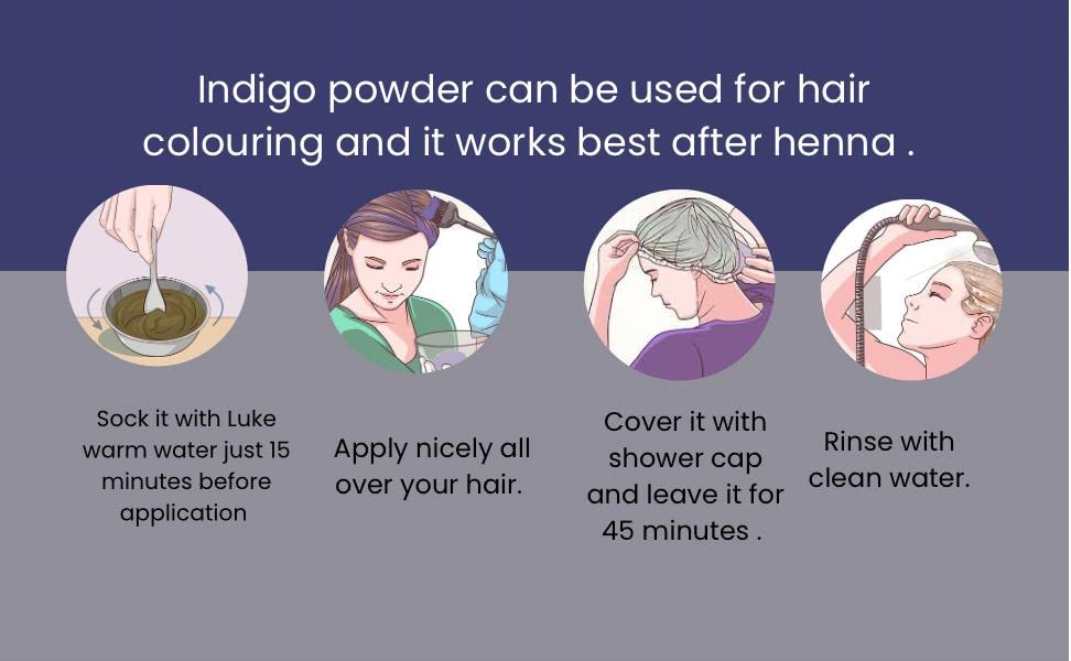 Polvo de índigo puro para cabello y barba 100 g miniatura 6