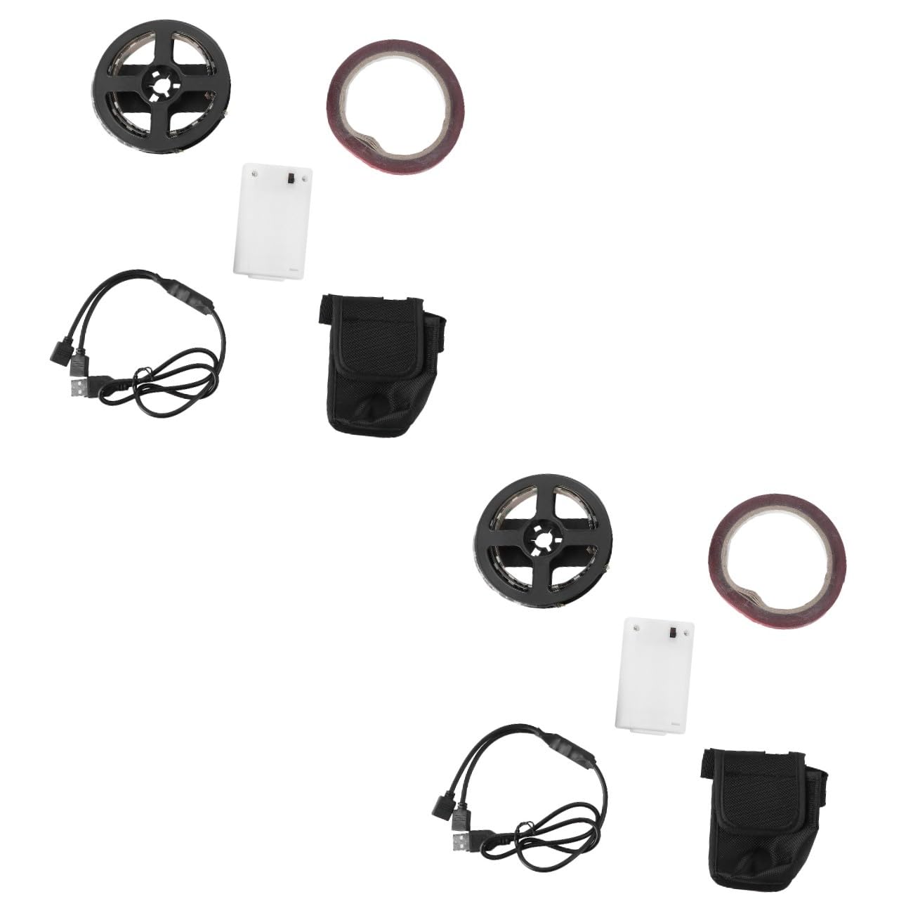 Abaodam Lot De 2 Trottinettes Électriques À LED pour Adultes avec Klaxon Éclairage De Guidon Hoverboard Skateboard Vélo Époxy Noir