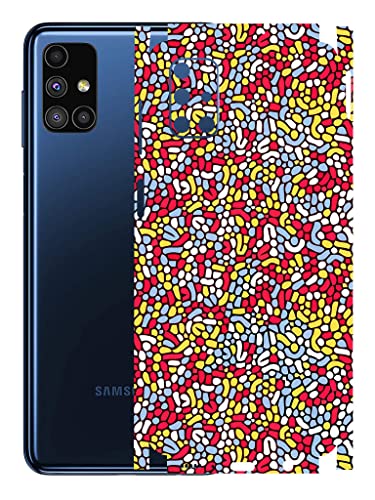 Image of AtOdds - Samsung Galaxy M51 Mobile Back Skin Rear Screen Guard Protector Film Wrap (Coverage - Back+Camera+Sides) (Beans)