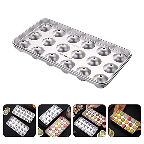 Frcolor Stainless Steel Ice Cube Trays Ice Ball Maker Cake Ball Molds Ice Form Boxes Freezer With Lids For Chilling Whiskey Stones Cocktails Juice Drinks Silver #TOP3
