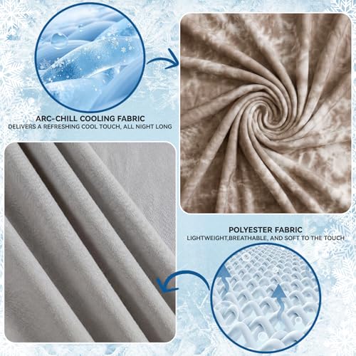 Image of Guohaoi Cooling Blanket Twin Full Size Summer Blanket Tie Dye for Hot Sleepers Lightweight Breathable Bed Blanket, Arc-Chill Q-Max >0.5 Cool Fiber (60''x90'')