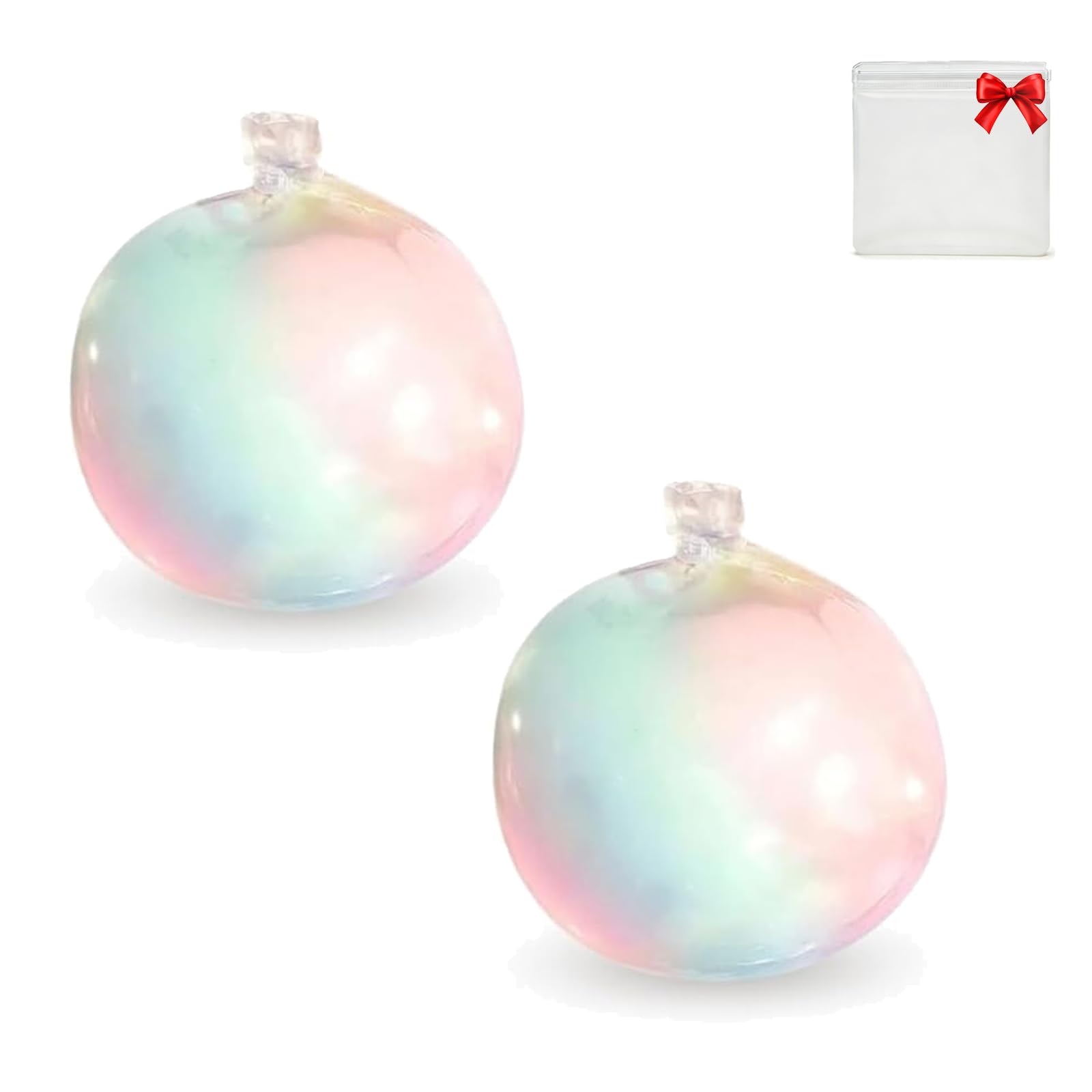 Wax Cracking Squishy, Cracking Wax Ball Squishy, Shell Can Be Cut Open For Bare-Hand Fun, Soft Gel Fidget Ball with Crackable Texture for ASMR & Stress Relief (2PCS-B)
