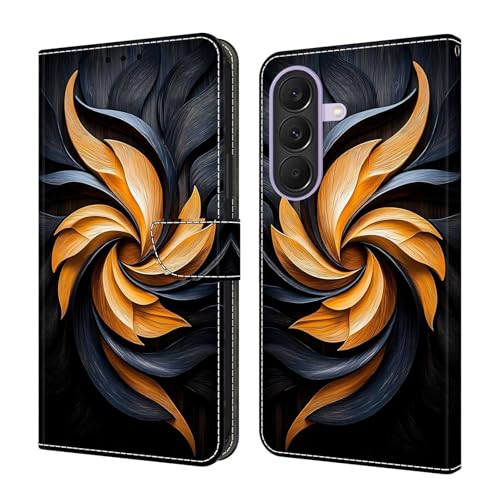Étui compatible avec Samsung Galaxy A17 portefeuille cuir rabat magnétique doré