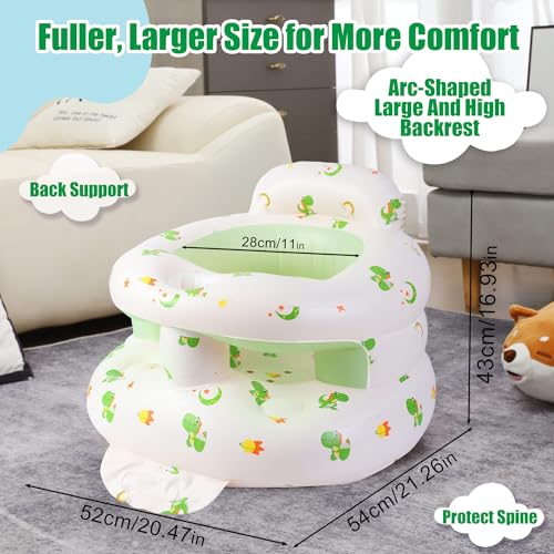Image of Upgraded Inflatable Baby Seat for Babies 4-36 Months, Inflatable Baby Chair Sit Me Up Floor Seat for Baby, Back Support Baby Seats for Infants for Sitting Up with Built in Air Pump