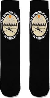 Rowing Socks - Life Without Rowing Is Nothing Crew Socks for Collegiate Rowers, Scullers and Varsity Teams