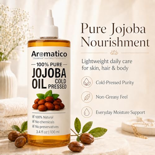 AROMATICO Jojoba Oil, 100% Pure & Cold Pressed for Healthy Hair - Image 3